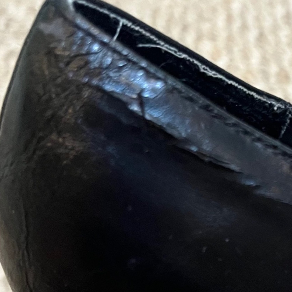 ❤️Unlisted Black Faux Leather Round Toe Stiletto Heel Platform Pumps Size 8.5 - Picture 16 of 16